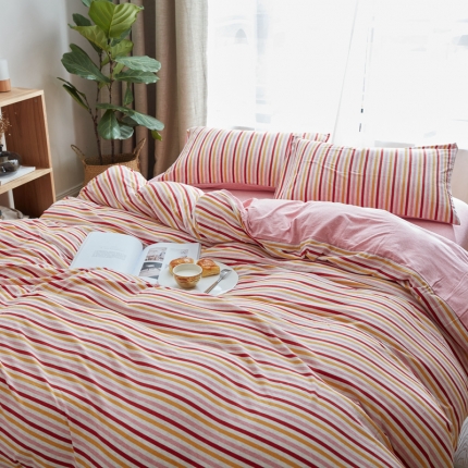 91家纺网 家纺一手货源 找家纺 北欧良品 针织棉四件套 天竺棉四件套无印良品四件套