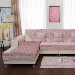 91家纺网 家纺一手货源 找家纺 加厚金丝绒蝴蝶结款 沙发垫布艺现代简约皮沙发坐垫防滑沙发套,米白色,浅灰色,深粉色,浅粉色,咖啡色