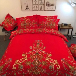 凯歌家纺 婚庆磨毛四件套床单款永恒爱恋