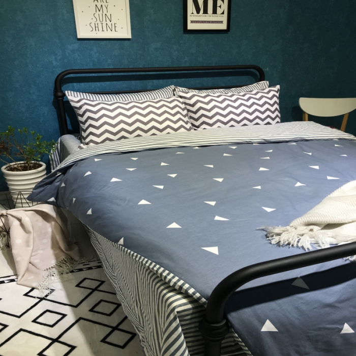 91家纺网 家纺一手货源 找家纺 漫调家纺 全棉北欧风四件套床单款思绪