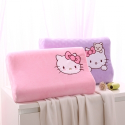91家纺网 家纺一手货源 找家纺 （总）希咪岚 KT猫贴布绣儿童乳胶枕,粉红色平面款,紫色平面款