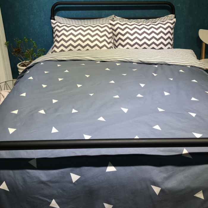 91家纺网 家纺一手货源 找家纺 漫调家纺 全棉北欧风四件套床单款思绪