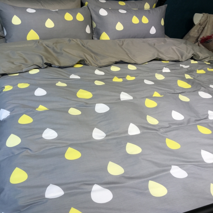 91家纺网 家纺一手货源 找家纺 漫调家纺 全棉北欧风四件套床单款雨意