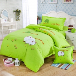 兴莉家纺 全棉加厚绣花四件套草原牧歌