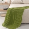 91家纺网 家纺一手货源 找家纺 乐享生活 小麻花毯毛毯绿色