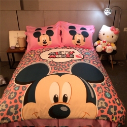 (总)凯歌家纺 2017新款卡通四件套米奇系列床笠款
