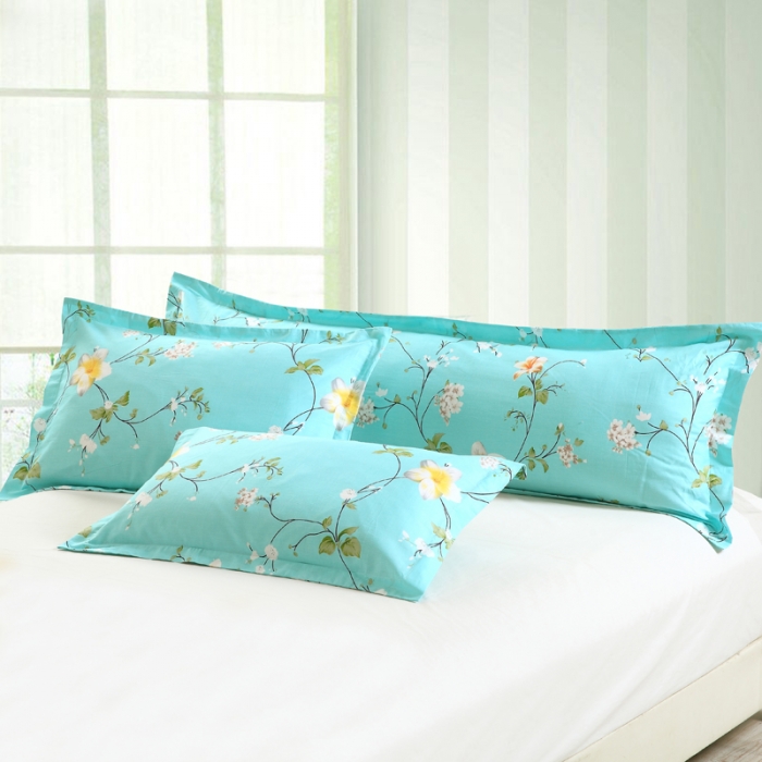 91家纺网 家纺一手货源 找家纺 枕套纯棉清新花园