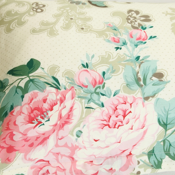 91家纺网 家纺一手货源 找家纺 枕套纯棉长枕套双人枕套花舞佳人