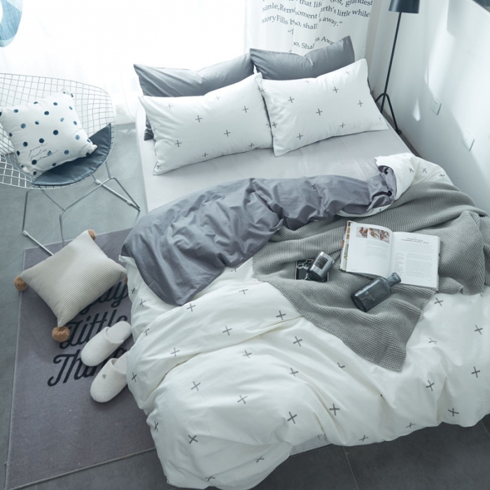 91家纺网 家纺一手货源 找家纺 梦家居韩国宜家简约全棉四件套