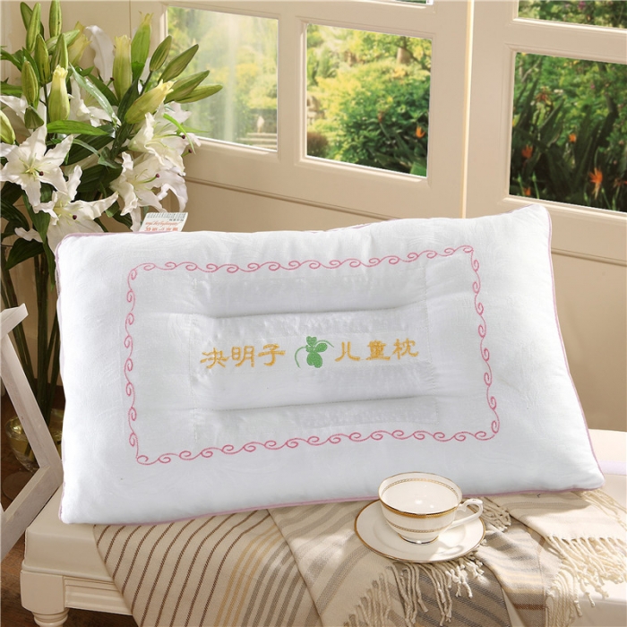 91家纺网 家纺一手货源 找家纺 锦绣万家 儿童枕头学生枕芯30*50cm 决明子绣花枕头