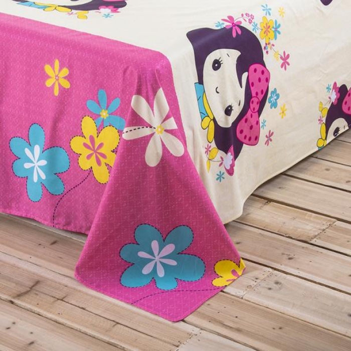 91家纺网 家纺一手货源 找家纺 朵希曼家纺 全棉大版卡通四件套 圆梦公主