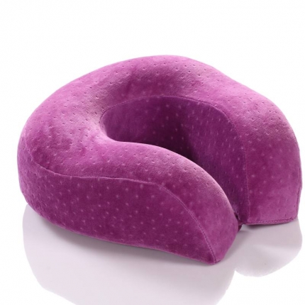 汉银威家纺鸭嘴形U型枕紫色