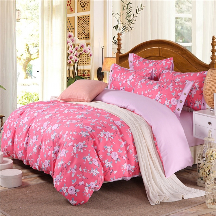 91家纺网 家纺一手货源 找家纺 欧冠家纺2016美式四件套玛格丽特-粉