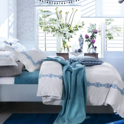 久骐悦60极简绣花四件套床上用品套件凯瑟琳