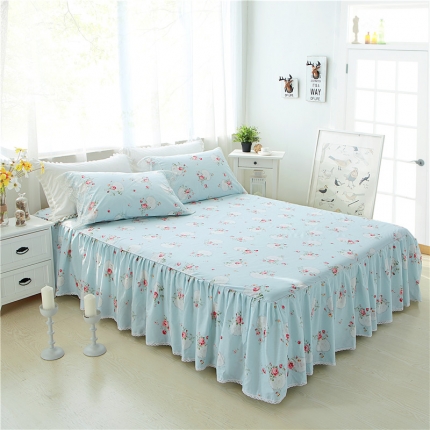 91家纺网 家纺一手货源 找家纺 菊上家纺  欧美风简约田园花卉蕾丝床裙系列12款