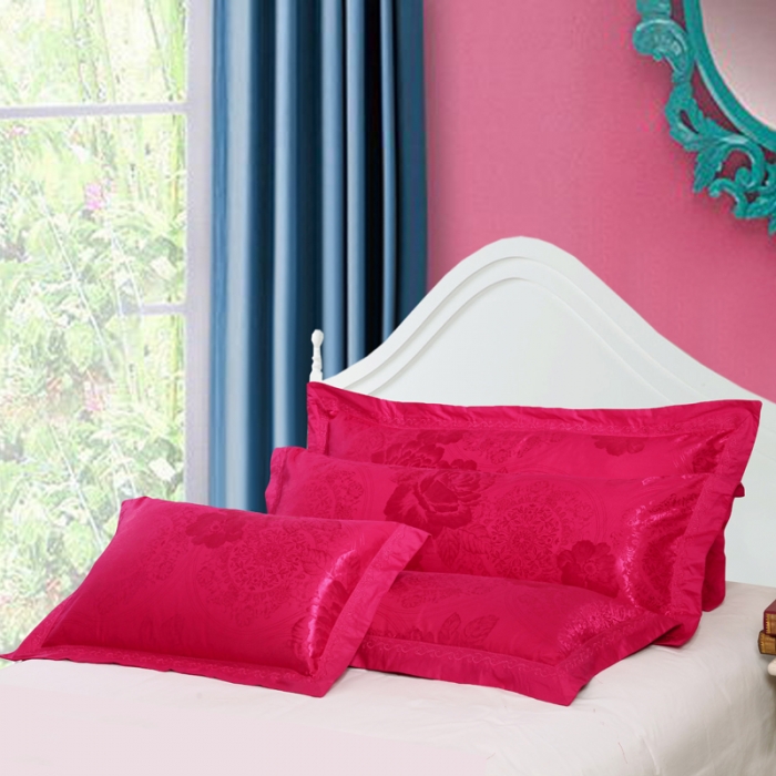 91家纺网 家纺一手货源 找家纺 （总）喜相逢家纺 婚庆提花单（双）人枕套