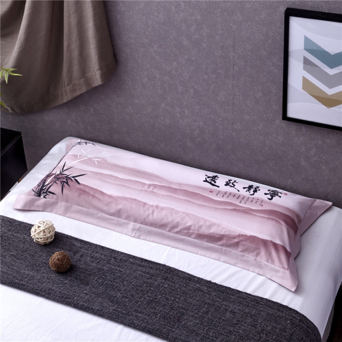 91家纺网 家纺一手货源 找家纺 单-喜相逢家纺 D20全棉13372定位2-宁静致远双人枕套