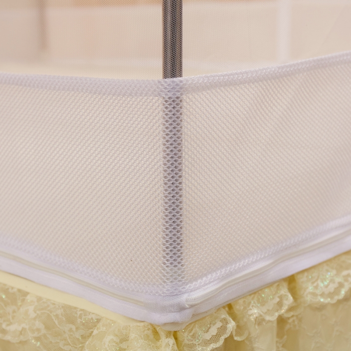 91家纺网 家纺一手货源 找家纺 2016新款坐床防蚊蚊帐—沁园春22mm 白色