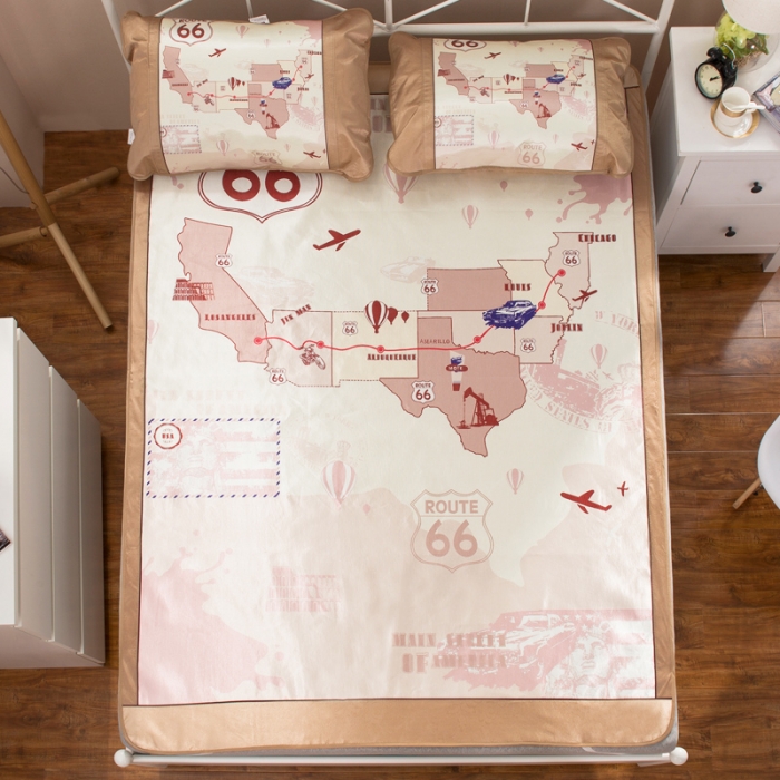 91家纺网 家纺一手货源 找家纺 (总）慕尚家纺2016大版卡通冰丝席