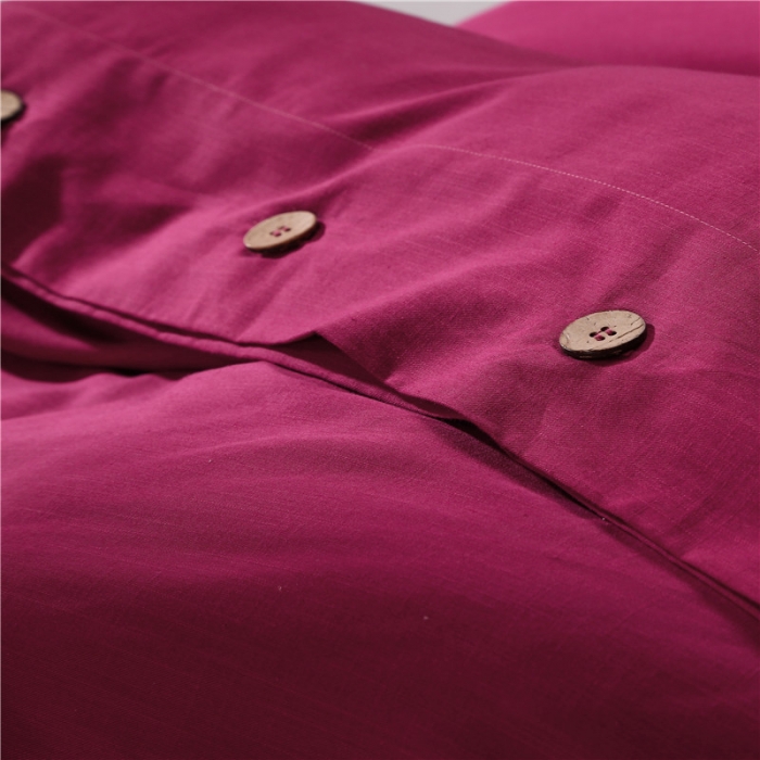 91家纺网 家纺一手货源 找家纺 欧冠家纺天丝棉麻四件套床上用品套件酒红色
