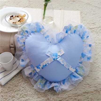 91家纺网 家纺一手货源 找家纺 菊尚家纺 全棉13372韩版四件套樱花蓝配件