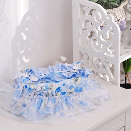 91家纺网 家纺一手货源 找家纺 菊尚家纺 全棉13372韩版四件套樱花蓝配件