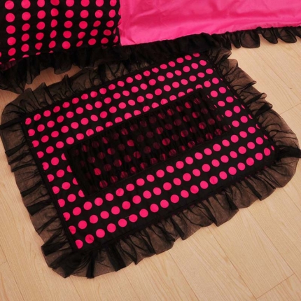 91家纺网 家纺一手货源 找家纺 菊尚家纺 全棉13372韩版四件套黑色魅影配件