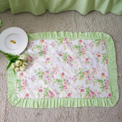 91家纺网 家纺一手货源 找家纺 菊尚家纺 全棉13372韩版四件套浓情绿意配件