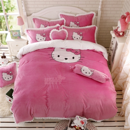 91家纺网 家纺一手货源 找家纺 欧冠韩版超柔水晶绒四件套