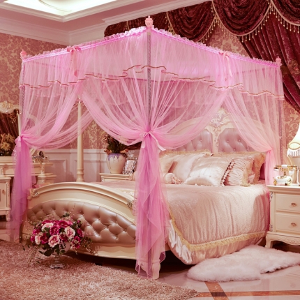 91家纺网 家纺一手货源 找家纺 艾晶美家纺 爱丽丝落地宫廷蚊帐-3款