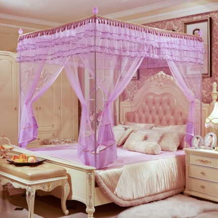 91家纺网 家纺一手货源 找家纺 艾晶美家纺 坐床方顶式蚊帐-3款