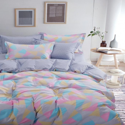 91家纺网 家纺一手货源 找家纺 （总）孩子王家纺 小清新宜家系列四件套床单款