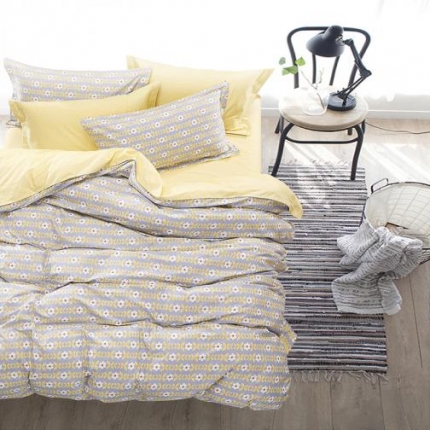 91家纺网 家纺一手货源 找家纺 （总）孩子王家纺 小清新宜家系列四件套床单款