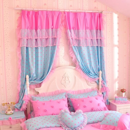 (总)赞美家纺 小清新小碎花窗帘