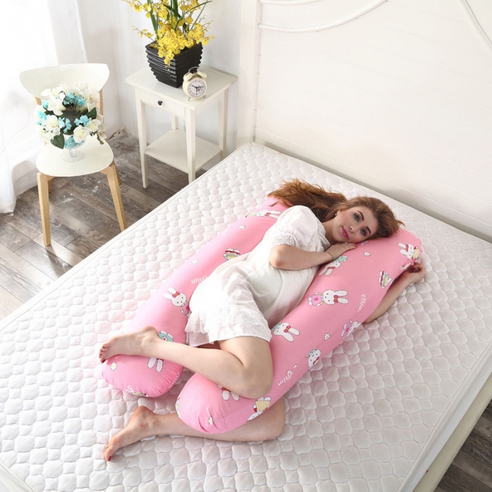 91家纺网 家纺一手货源 找家纺 浩情国际 13372活性印花多功能可拆卸孕妇枕米菲兔