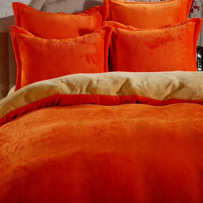 91家纺网 家纺一手货源 找家纺 （总）瑞驰家纺 保暖舒适纯色法莱绒四件套