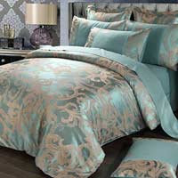 全棉贡缎提花四件套【皇居家纺】