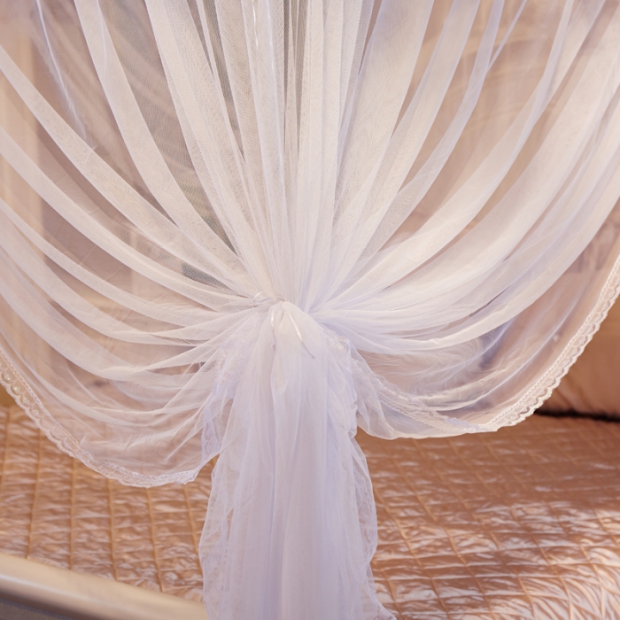 91家纺网 家纺一手货源 找家纺 新太阳家纺 新款落地宫廷蚊帐—解语花白色