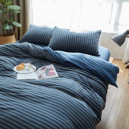 91家纺网 家纺一手货源 找家纺 北欧良品 针织棉四件套 天竺棉四件套无印良品四件套