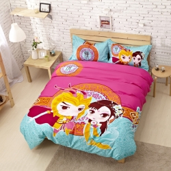 凯歌家纺 活性卡通四件套穿越系列床单款 梦幻西游