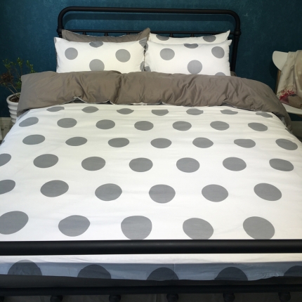 漫调家纺 全棉北欧风四件套床单款波点当当