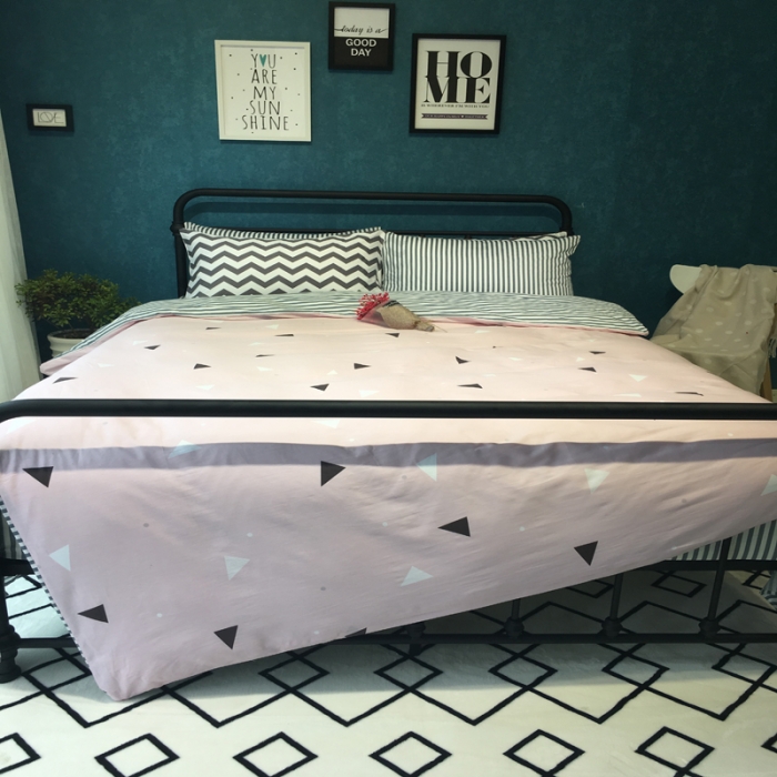 91家纺网 家纺一手货源 找家纺 漫调家纺 全棉北欧风四件套床单款思恋