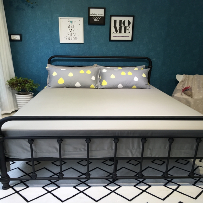 91家纺网 家纺一手货源 找家纺 漫调家纺 全棉北欧风四件套床单款雨意