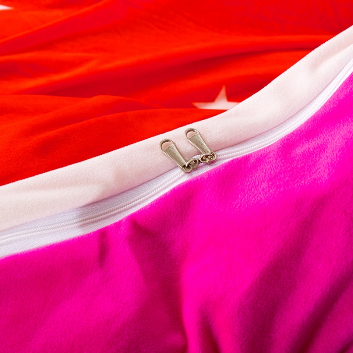 91家纺网 家纺一手货源 找家纺 漫调家纺 温暖舒适水晶绒四件套多啦A梦