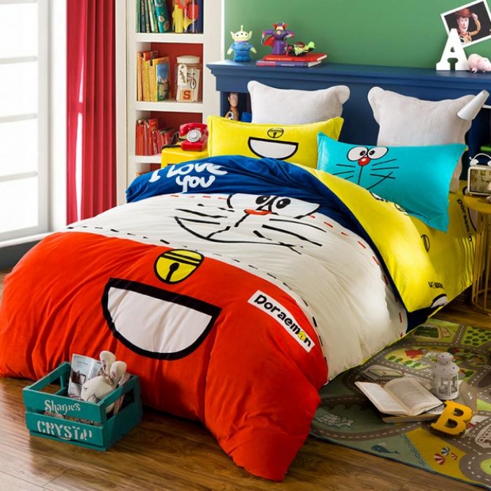 91家纺网 家纺一手货源 找家纺 漫调家纺 温暖舒适水晶绒四件套多啦乐园