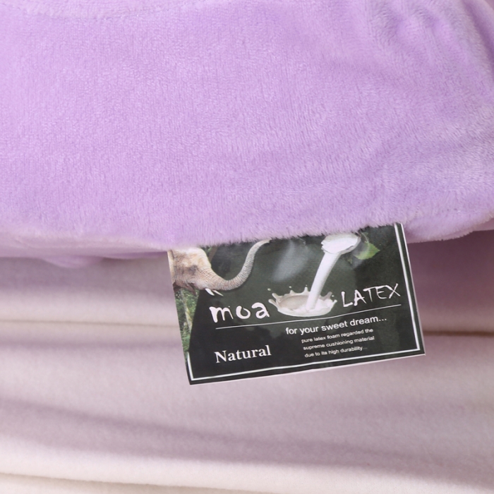 91家纺网 家纺一手货源 找家纺 希咪岚 KT猫贴布绣儿童乳胶枕  紫色