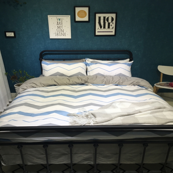 91家纺网 家纺一手货源 找家纺 （总）漫调家纺 全棉北欧风四件套床笠款