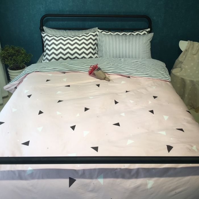 91家纺网 家纺一手货源 找家纺 漫调家纺 全棉北欧风四件套床单款思恋