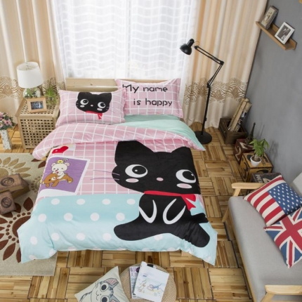 91家纺网 家纺一手货源 找家纺 （总）漫调家纺 温暖舒适水晶绒四件套