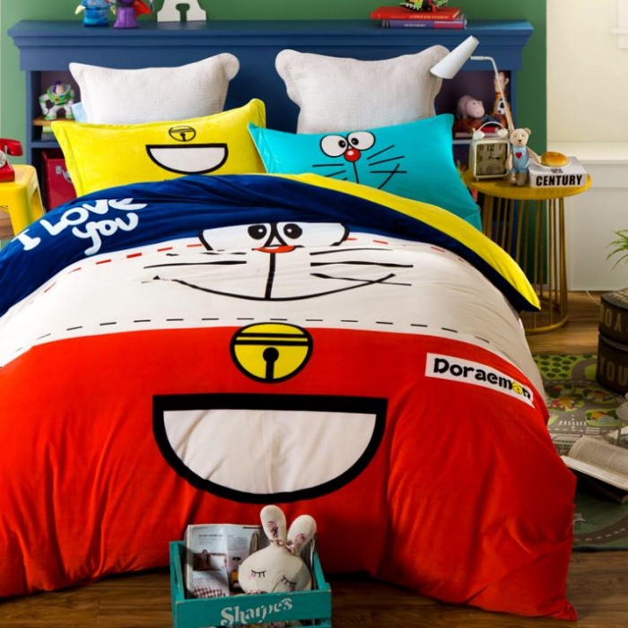 91家纺网 家纺一手货源 找家纺 漫调家纺 温暖舒适水晶绒四件套多啦乐园